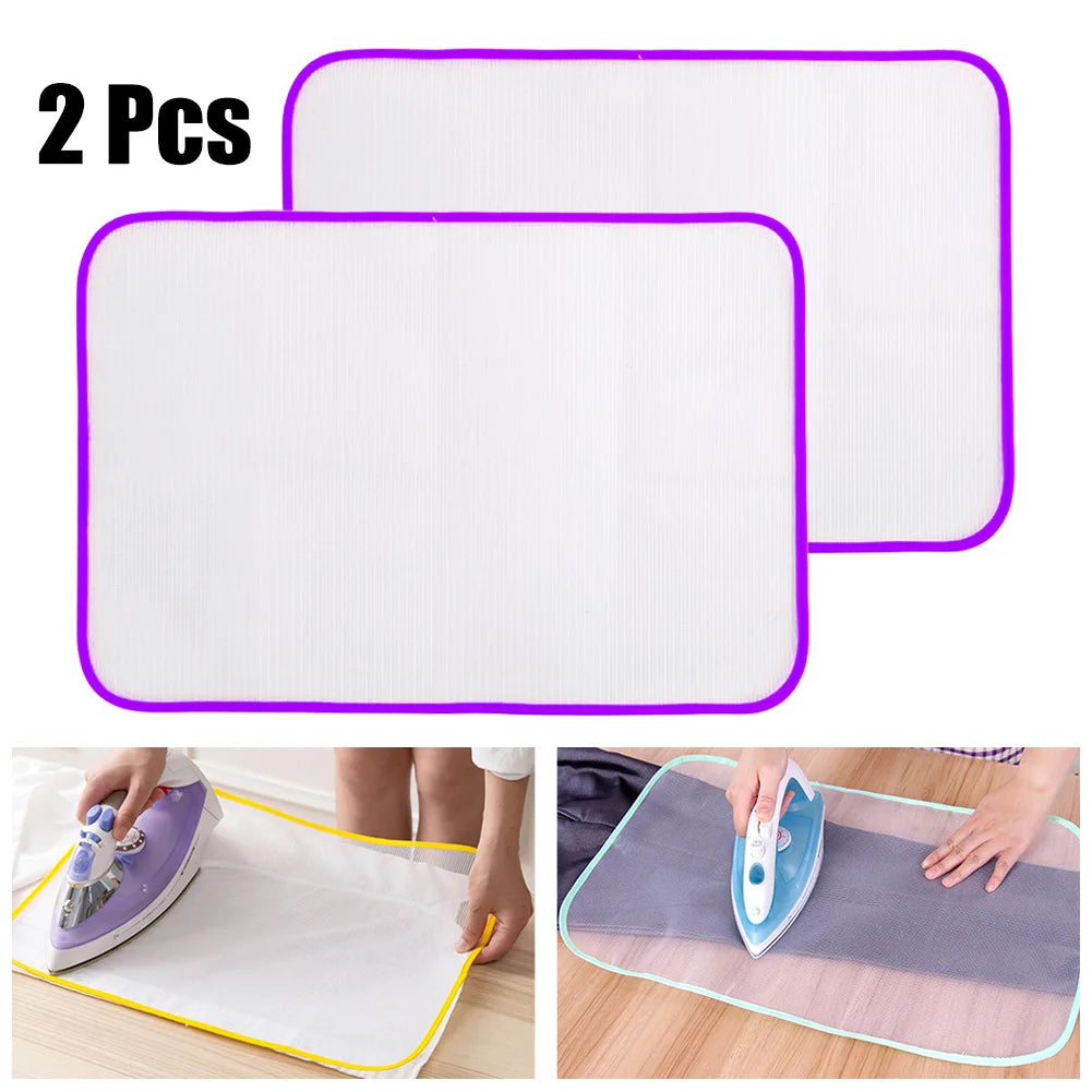 2Pcs Ironing Board Covers Ironing Cloth Protect Garment Iron Clothes Heat Resistant Ironing Protective Insulation Pad