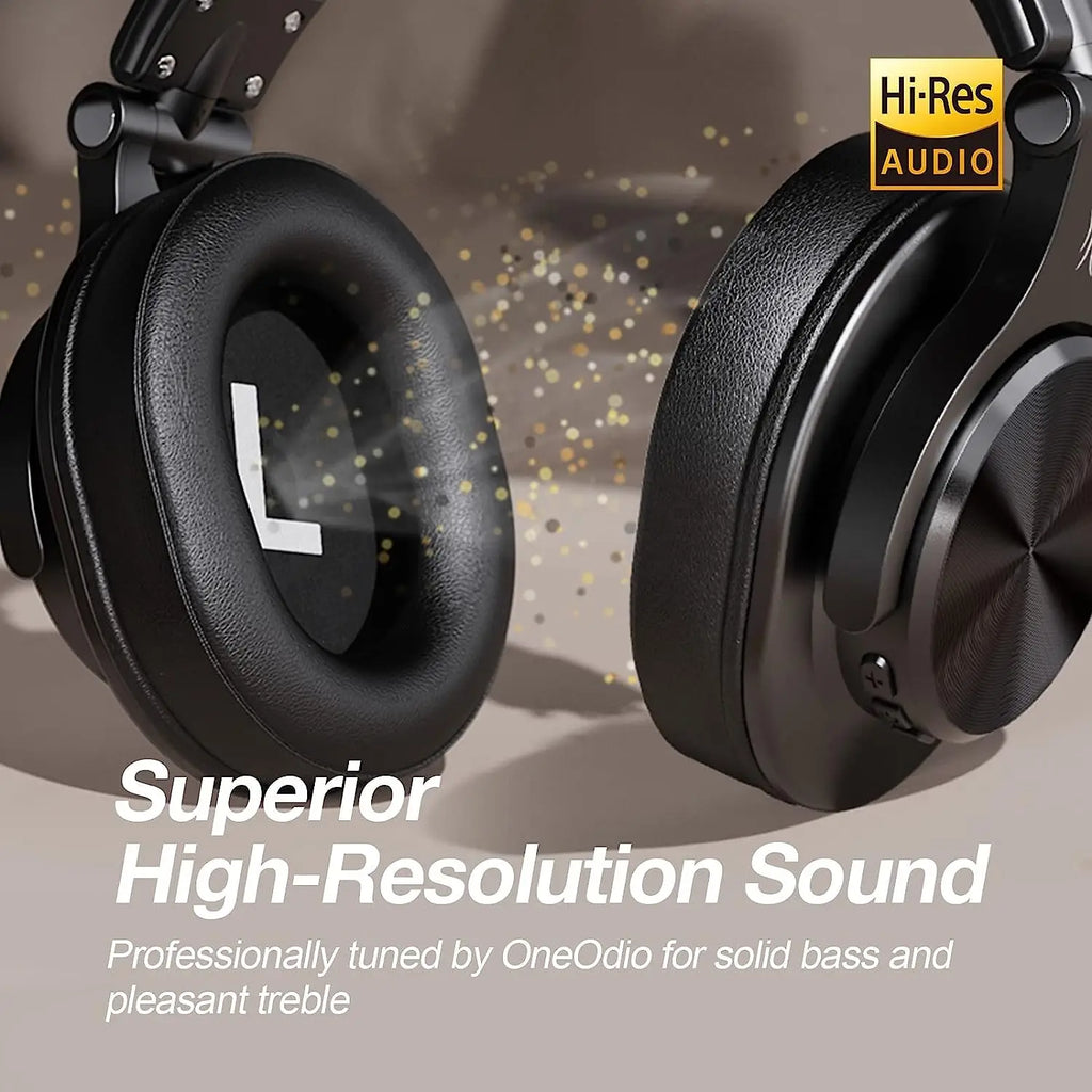 Oneodio Fusion A70 Bluetooth Headphones Hi-Res Audio Over Ear Wireless Headset Professional Studio Monitor DJ HiFi Headphones