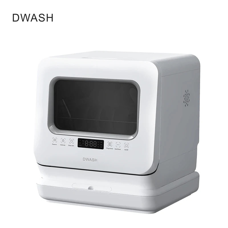 Smart Portable Mini Dishwasher Electric Countertop Home Appliance with Plastic Tank for Kitchen or Hotel Use