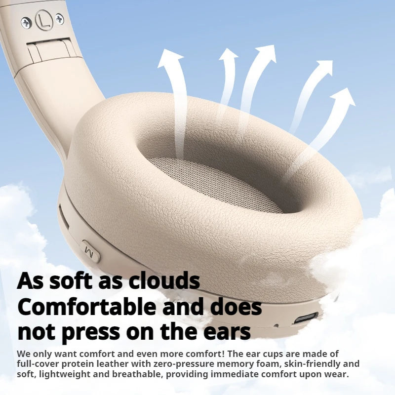 Shock Bass Headsets Wireless Bluetooth Headphones HIFI Sound Noise Reduction Sports Gaming Earphones with HD Mic Support TF/AUX