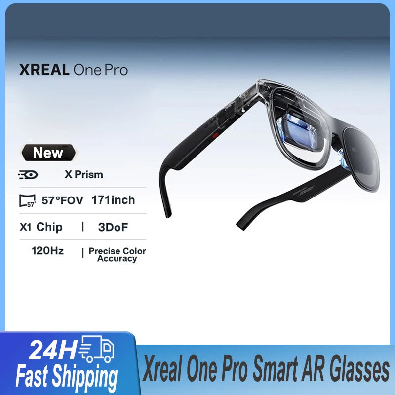 XREAL One Pro Real Smart AR Glasses X Prism 3DoF 120hz 171inch OLED Display Private Cinema Pocket TV for Phone PS5 Switch Gaming
