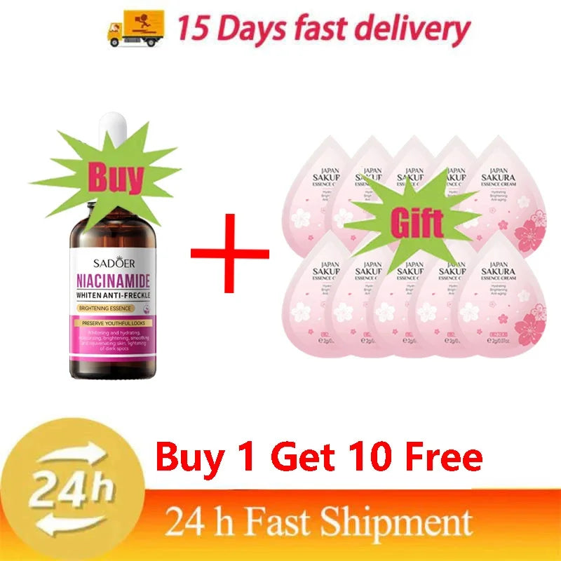 Nicotinamide Salicylic Acid Reduces Stain Facial Essence Whitens Moisturizes Tightens Reduces Melanin Essence Skin Beauty Health