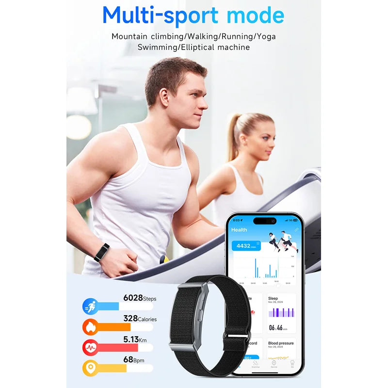 Smart Bracelet Heart Rate Blood Oxygen Health Monitoring Wristwatch Outdoor Sports Fitness Tracker SmartWatch For Men Women