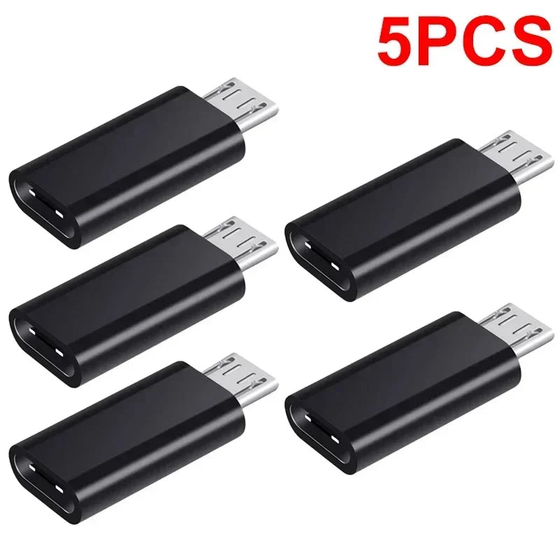 10-1Pcs Micro USB Female To Type C Male Adapter OTG Converter Micro-B To USB-C Connector Phone Charger Cable Adapter For Samsung