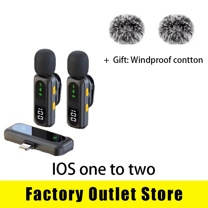 New Wireless Lavalier Microphone Video Recording Recording Podcast Noise Reduction mic  Live Gaming Phone  Android PC Mini Mic