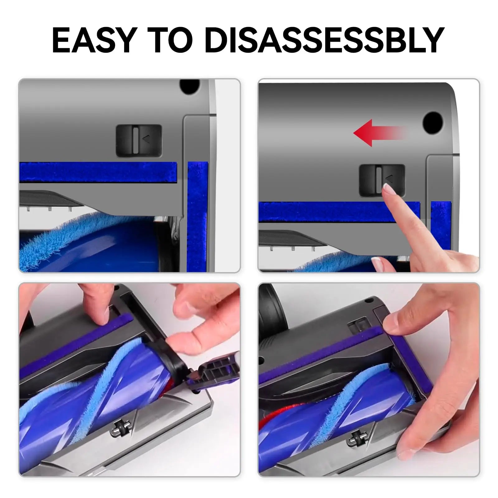 Soft Roller Brush Head for Dyson V7 V8 V10 V11 V15 Cordless Cleaners Hardwood Floor Motor head Accessories with Dust Detection