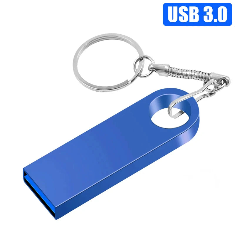 High Speed Memoria Flash Drive 3.0 Pendrive 128GB 64GB Waterproof Pen Drive 16GB 8GB Flash Usb 2.0 Metal Stick Key Custom Logo