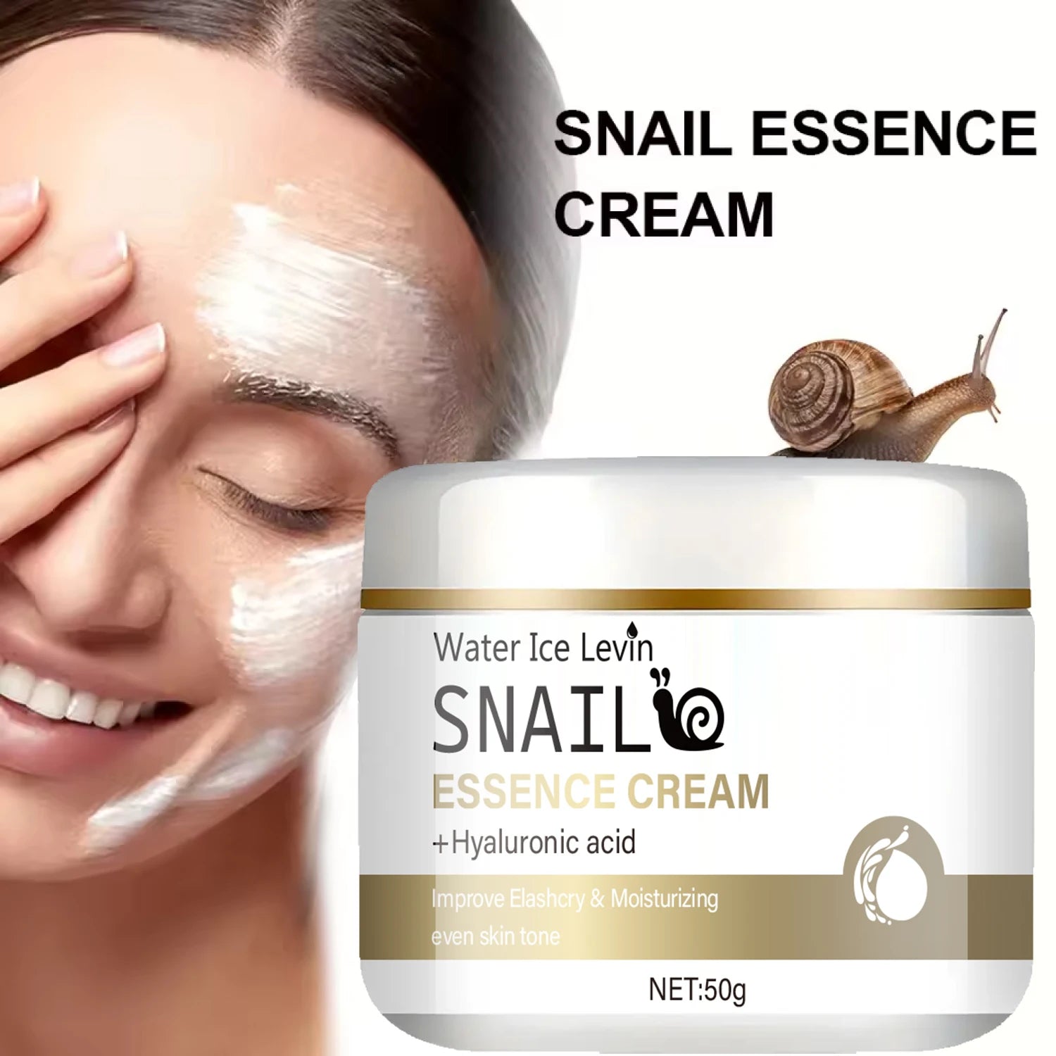 Snail Sticky Moisturizing Cream - Day and Night Cream Contains Niacinamide, Hyaluronic Acid, and Vitamin E for All Skin Types - Firming, Improving and Smoothing Skin Care for Winter and Autum Use
