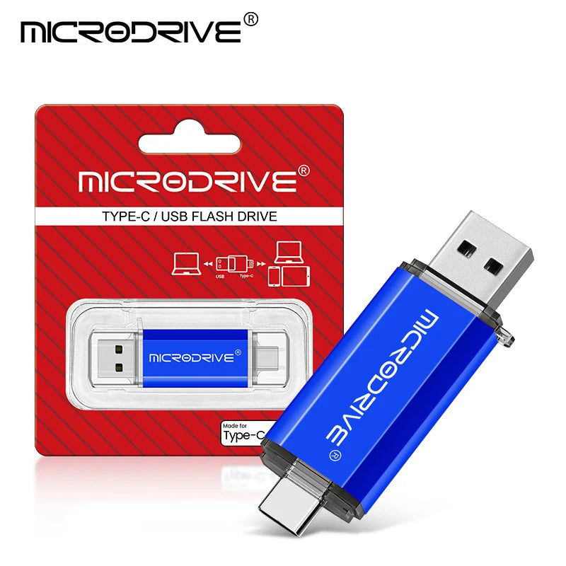 TYPE C USB 2.0 Flash Drive OTG Pen Drive 128GB 64GB 32G 16 8 4GB Memory Disk U Stick External Storage Pendrive for SmartPhone/PC