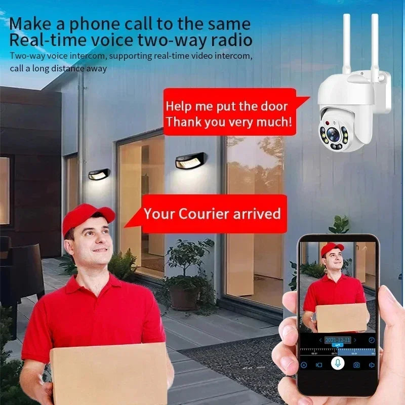 390Eyes 5Ghz Dual Band Wifi PTZ Camera 5MP 3MP Auto Tracking Two Way Audio Color Night Vision Outdoor Waterproof CCTV Camera