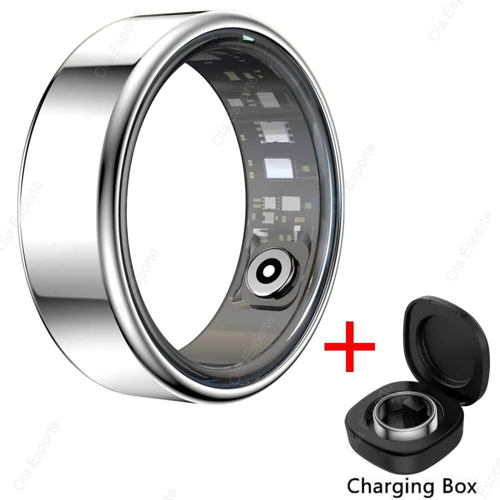 2026 New Smart Ring Men Women, Heart Rate Blood Oxygen and Sleep Monitor Smartring IP68 & 5ATM Waterproof, Multi-sport Mode Ring