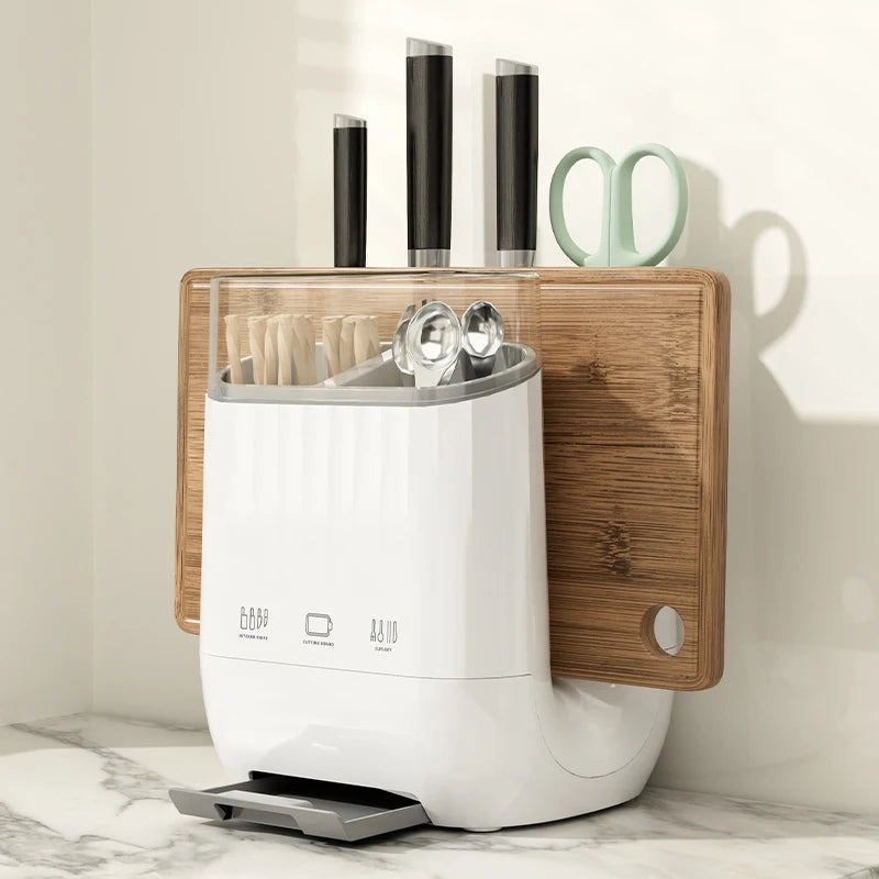 Kitchen shelf, household vegetable board storage rack, countertop drain, chopstick holder, cutting board, integrated knife holde