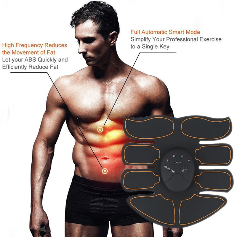 Electric Wireless Muscle Trainer Battery 8 Pack 6pack Abdominal Muscle Trainer Male and Female Fitness  Massager