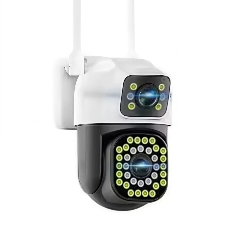 4K 8MP WiFi Surveillance Camera Dual Lens Dual Screens Auto Tracking Two-Way Audio Onvif 10X Zoom Security CCTV Camera YOOSEE