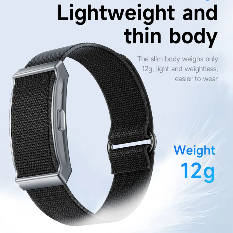 Smart Bracelet Dual PD Heart Rate Blood Oxygen Body Temperature Call Reminder Sleep Monitoring Sports Screenless Wristband 2025