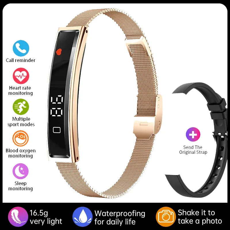 Women Smart Bracelet With Heart Rate Monitor Activity Fitness Tracker Sports Wristband Waterproof Smart Watch Men Smartband