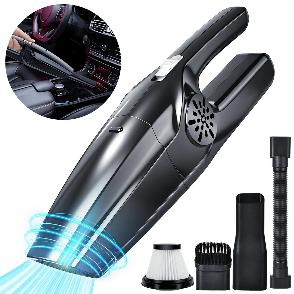 New Portable Car Vacuum Cleaner High Suction Dry and Wet Dual-use Vacuum Powerful Mini Vacuum Cleaner Suitable for Car Interiors