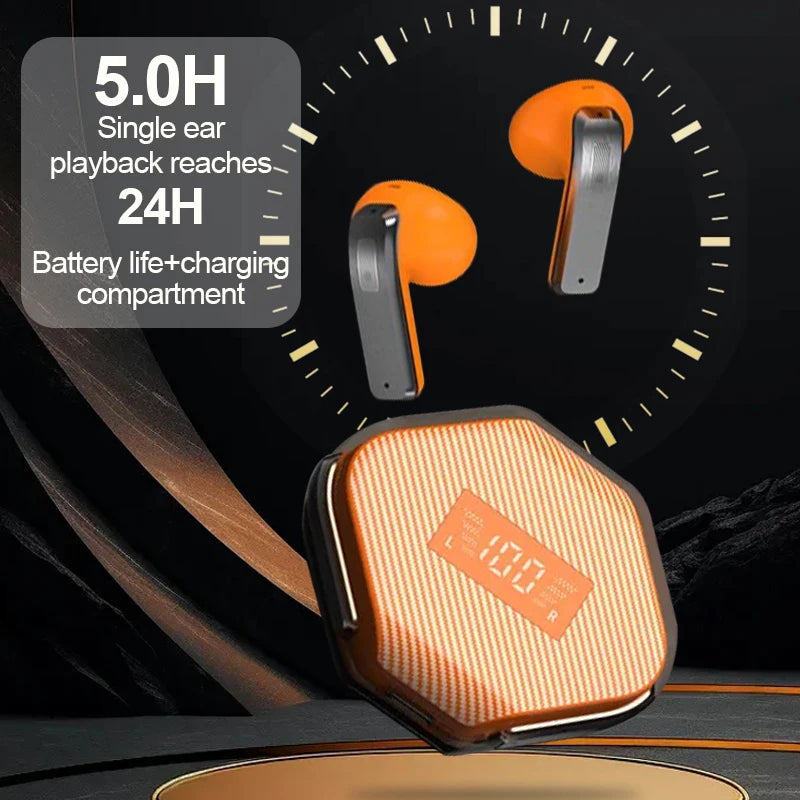 Wireless Bluetooth 5.3 Earphone With LED Screen HIFI ENC Call noise reduction Earbuds In-ears Headphones Gaming Headset With mic