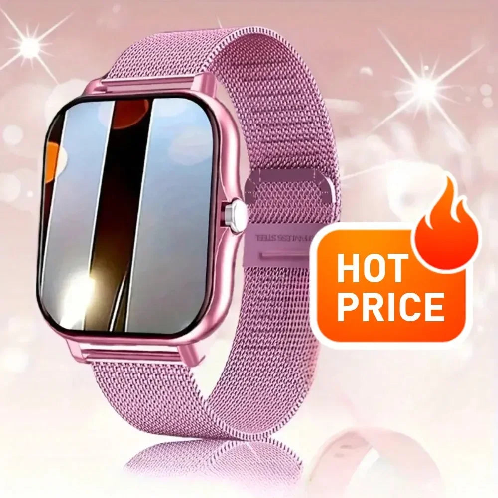 2025 Smart Fitness Watch - Wireless Calls, 50+ Sports Modes, HR/SpO2 Monitoring & Smart Notifications for iOS/Android (Unisex)