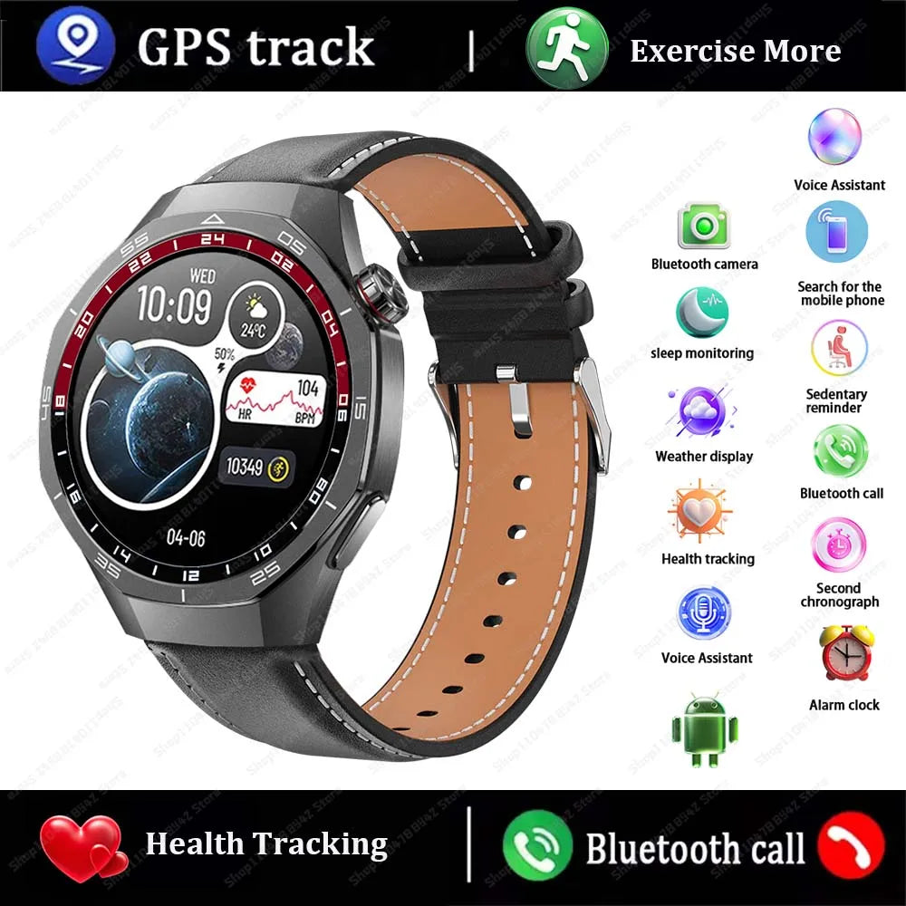 2025 New Smart Watches Men AMOLED Full Screen GPS Motion Trajectory Bluetooth Calls Surprise Gift SmartWatch Waterproof Classic