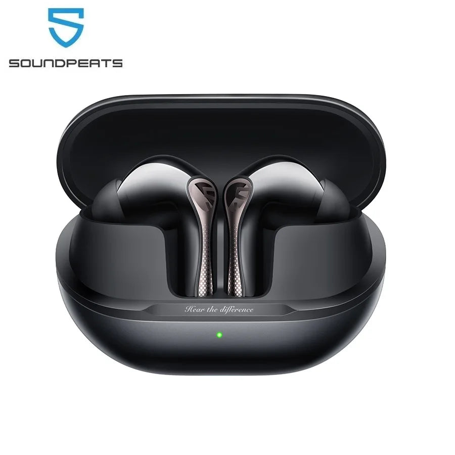 SOUNDPEATS Air5 Pro Wireless Earphones 55 dB Adaptive Hybrid ANC Bluetooth 5.4 Earbuds, Hi-Res LDAC aptX Loseless,6 Mics AI ENC