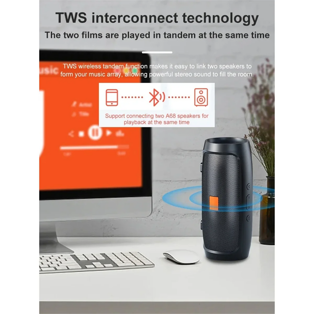 Bluetooth Speaker Bluetooth Speaker Dual Speaker Stereo Outdoor Tf Usb Playback Fm