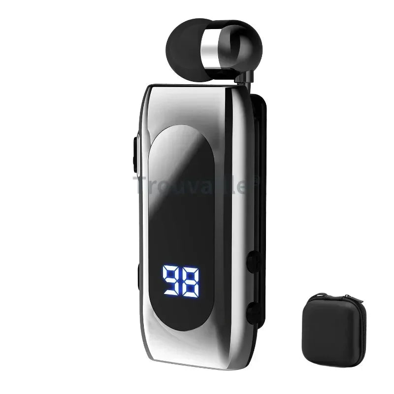 K55 Lavalier Wireless Earphone Bluetooth 5.0 Earphone In Lotus Bussiness Headphone Headset Fast Charge Vibration Power Display