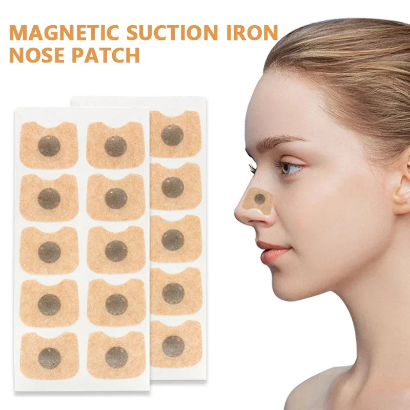 30/60/90/150Pcs Nose Breathing Magnetic Suction Iron Nasal Strips Increase Air Intake Better Sleeping Patch Reduce Snoring Tools