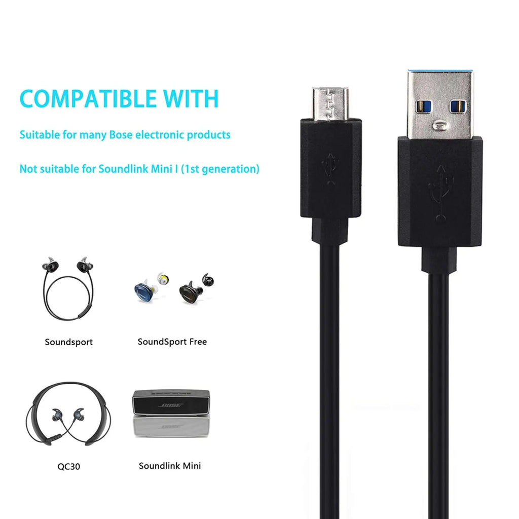 Charger Charging Cable Cord [Micro-USB, 3ft] Fast Charge for Wireless Bluetooth Speakers Headphone Headset Earphone, and More