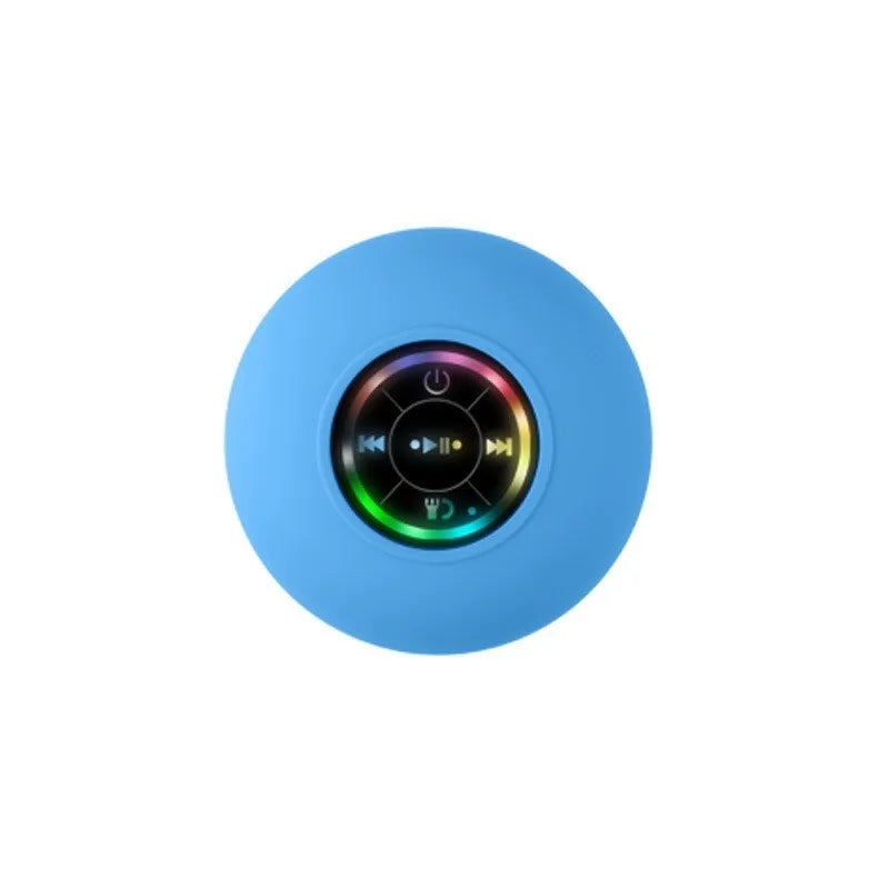 Waterproof Bluetooth Speaker with Colorful LED Lights, Strong Suction Cup & Phone Holder, Portable Mini Speaker for Outdoor/Show