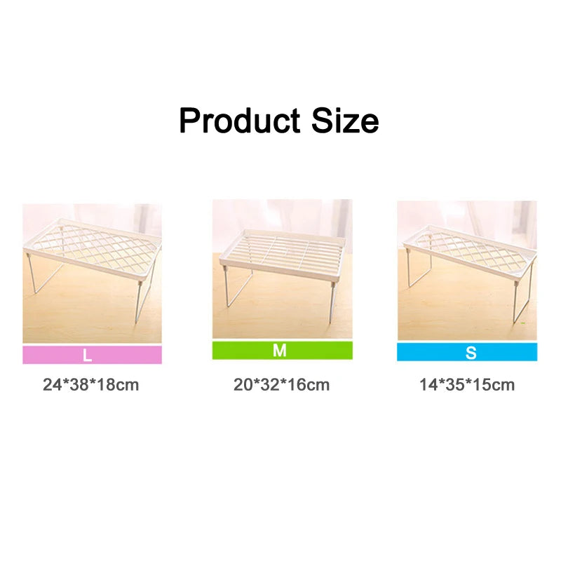 Kitchen Cabinet Counter Shelf Organizer Racks Expandable Stackable For Bathroom Desktop Storage Household Storage Shelf