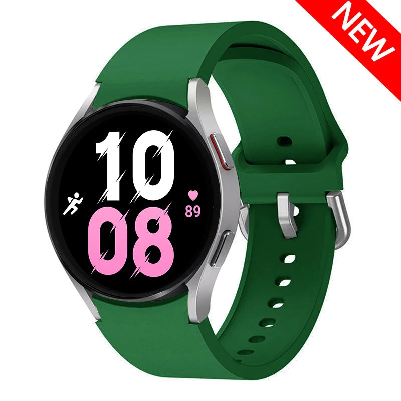 Strap For Samsung Galaxy Watch 6/4/7 44mm 40mm/5 Pro 45mm wristband 20mm Silicone Bracelet Galaxy Watch 6 classic 43mm 47mm Band