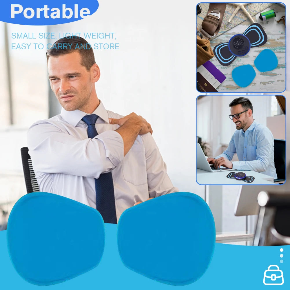 1Pair/2pcs Massager Pads Replacement Silicon Gel Abdominal Muscle Patch Reusable Safe Comfortable EMS Neck Trainer Accessories