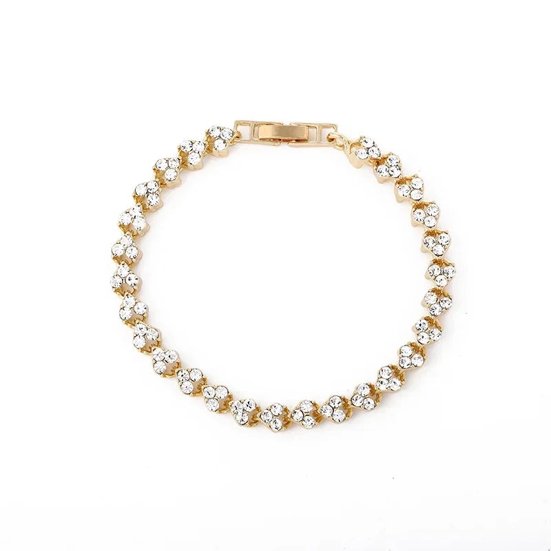 Delysia King 3 Color Women FashionZircon Inlaid Heart Bracelet