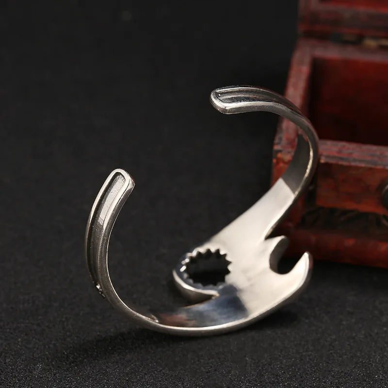 Trendy Fashion Stainless Steel Bracelets For Men New Fashion Cool Men's Personalized Open End Wrench Bracelets Gifts