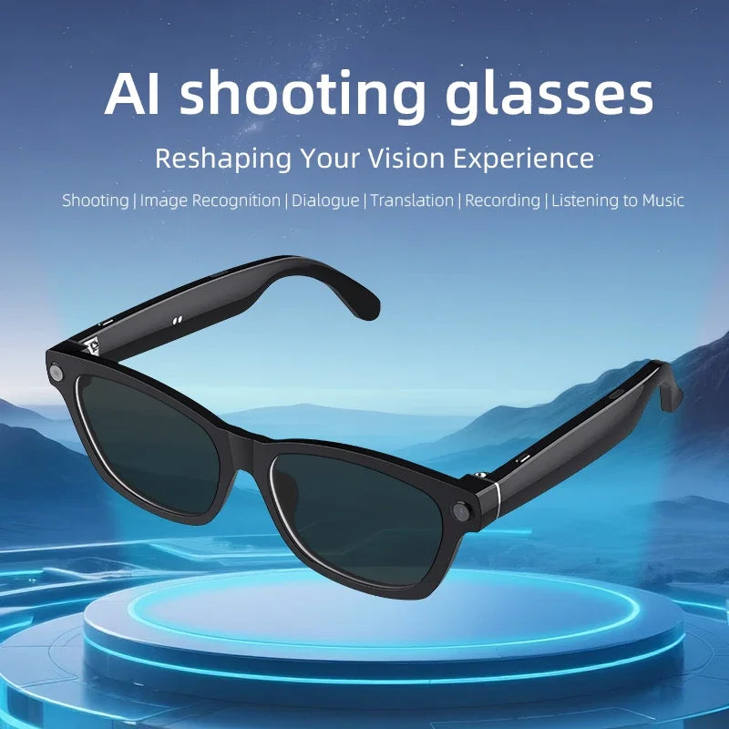 2025 New Smart Glasses 800W HD Camera Video Photo Record AI Translation Waterproof Bluetooth Call Music Smart Glasses Women Men