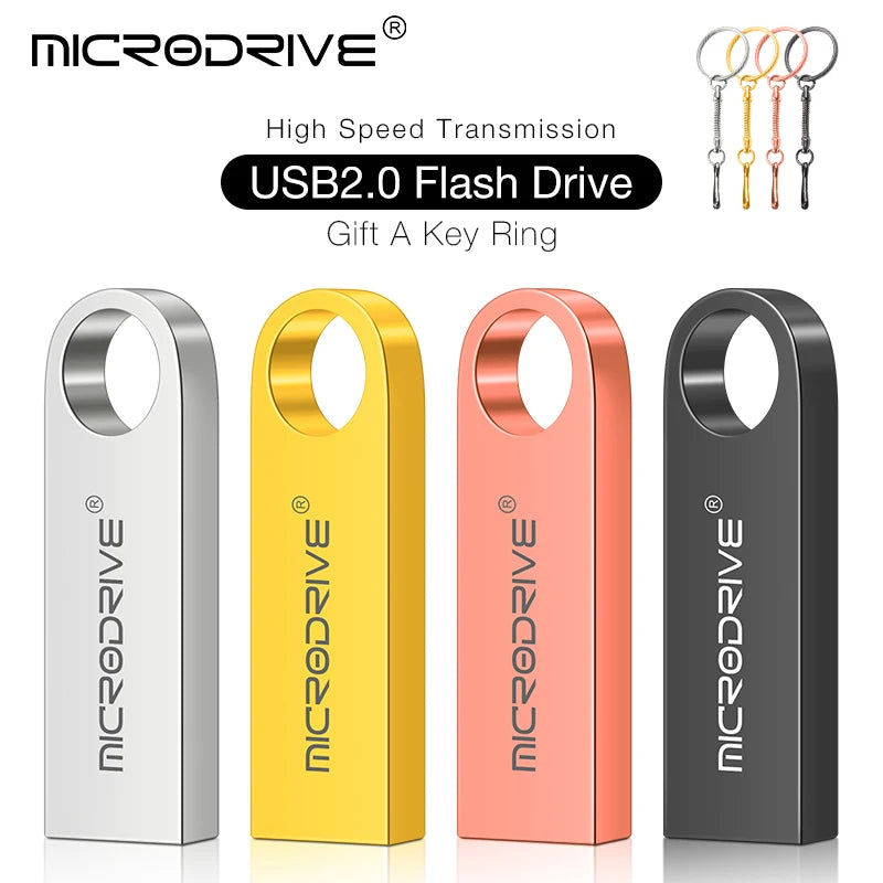 USB flash drive pendrive 4GB 8GB 16GB 32GB 64GB 128gb waterproof Metal Key pendrive Memory Stick flash disk
