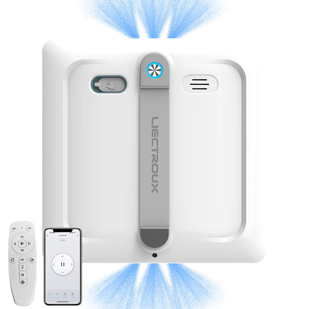 Automatic Window Cleaner S9 with 9K Pa Strong Suction, Safety Rope, Suitable for Home Use