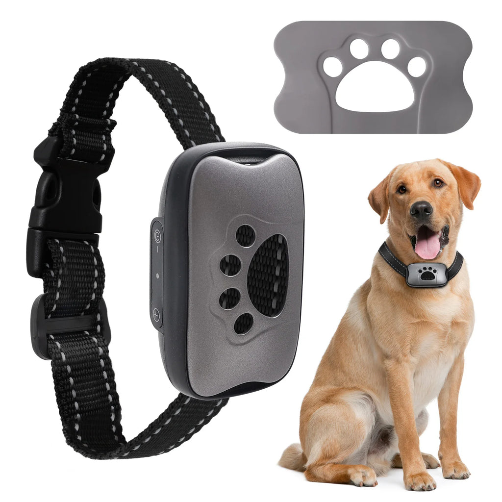 Pet Dog Anti Barking Device USB Rechargeable Dogs Training Collar Ultrasonic Stop Barking Vibration Anti Bark Collar