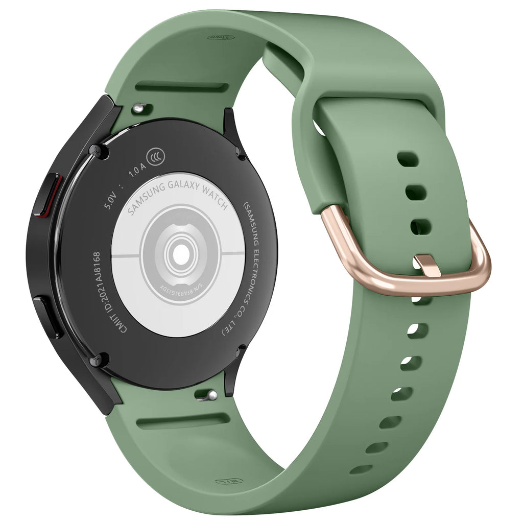 20mm Silicone Strap For Samsung Galaxy Watch 6/5/4 44mm 40mm pro Watchband For Galaxy Watch 6 4 Classic 43mm/47mm 42mm/46mm Band