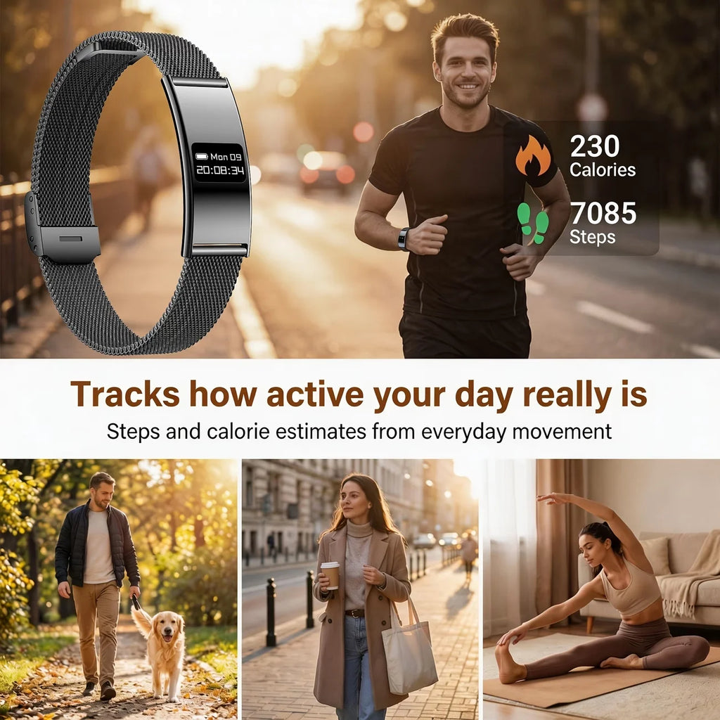 2026 Men Women Smart Bracelet Heart Rate Blood oxygen Sleep Monitor Health Band Waterproof Sports Fitness Tracker Smart Watch