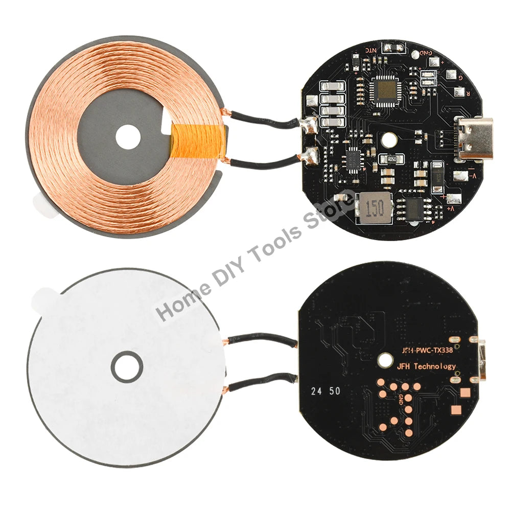 5W/10W/15W/20W Wireless Charger Module Type C 5V/9V/12V/24V/QC/PD Fast Charging Transmitter Module Coil Circuit Board