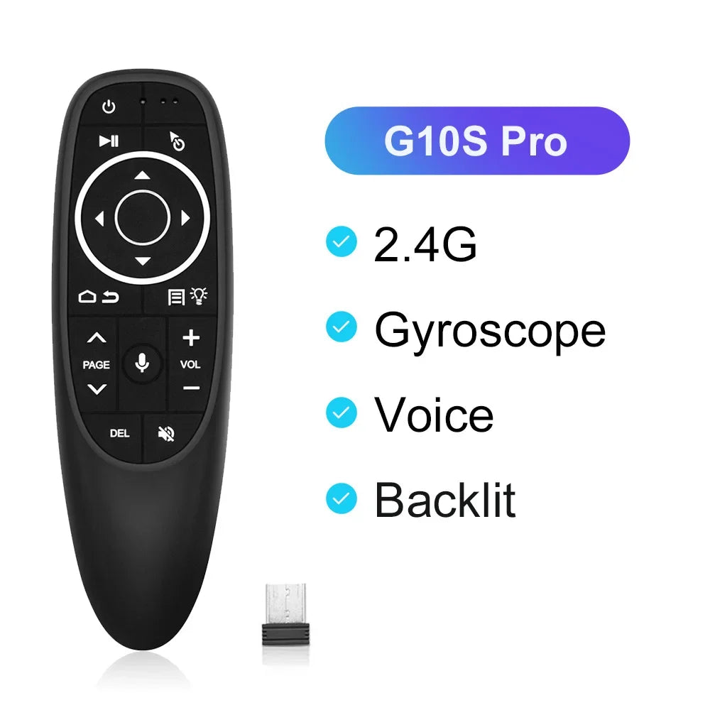 G10S 2.4G Wireless Air Mouse G10S PRO Voice Remote Control Gyroscope IR Learning G10SPRO BT For Android TV Box