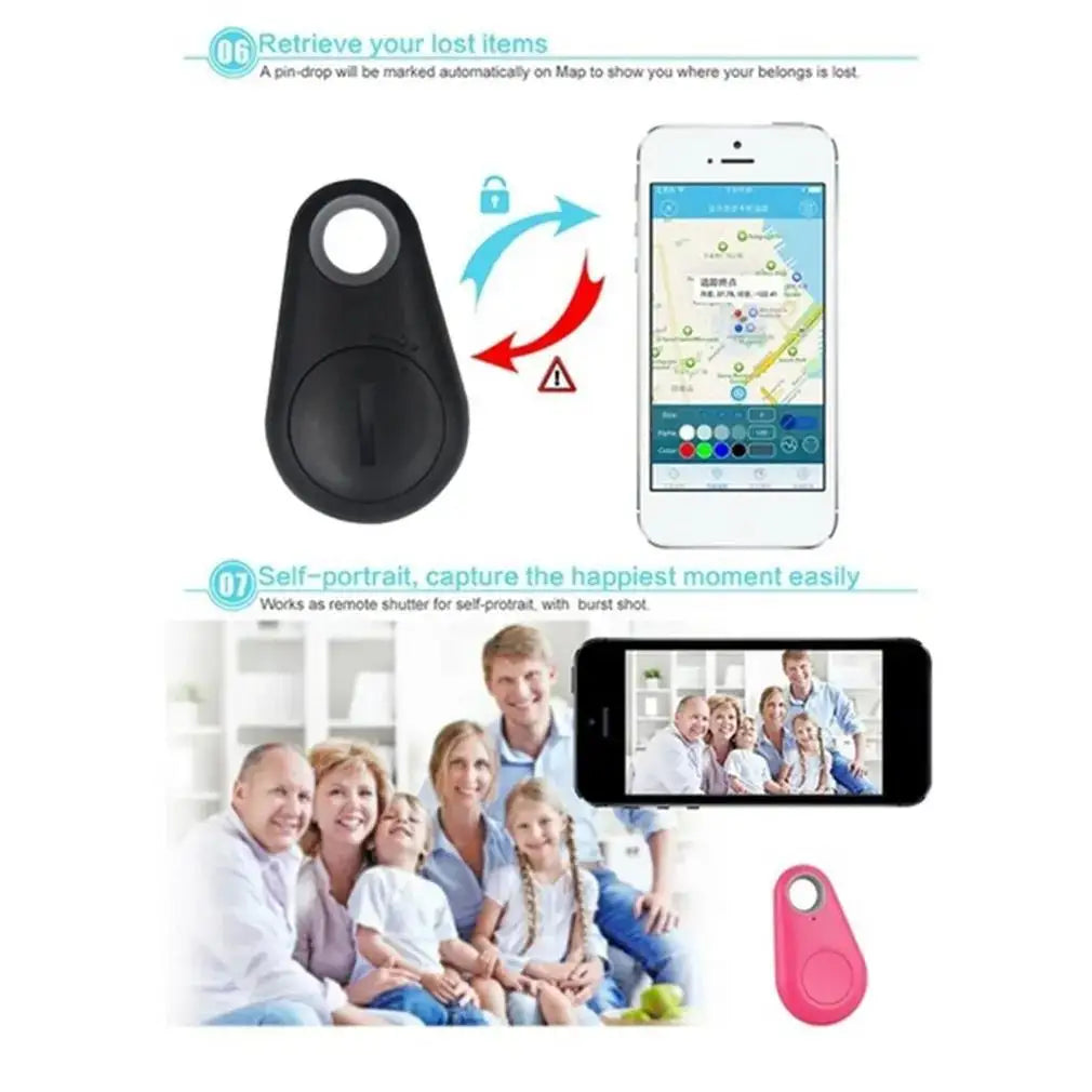 5pcs Mini Fashion Smart GPS Tracker Pet Bluetooth Anti-lost Alarm Tag Wireless Dog Kid Bag Wallet Key Finder Locator Accessories
