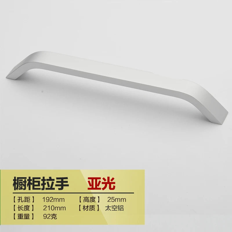 Kitchen Cabinet Knobs and Handles Black Furniture Handle for Cabinet Drawer Pulls Hardware 96mm/128mm/160mm/192mm