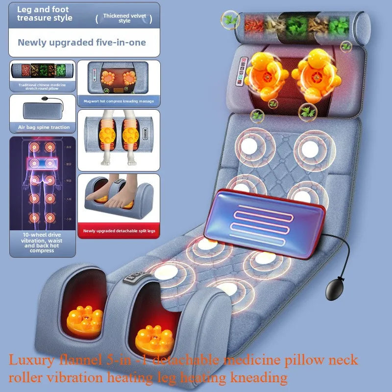 Cross-border multi-functional massage kneading neck massage pad vertebra lumbar back household pillow cushion massage mattress