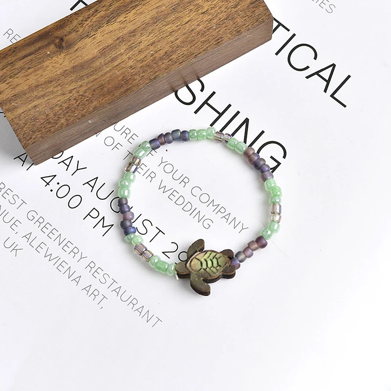 New Fashion Retro Turtle Beaded Bracelet For Women Bohemia Bracelet Friendship Jewelry