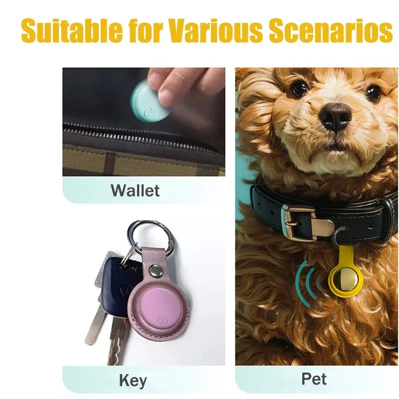 Smart Bluetooth Airtag GPS tracker is suitable for Android and iOS air tag tracker mini locator pet key searcher.