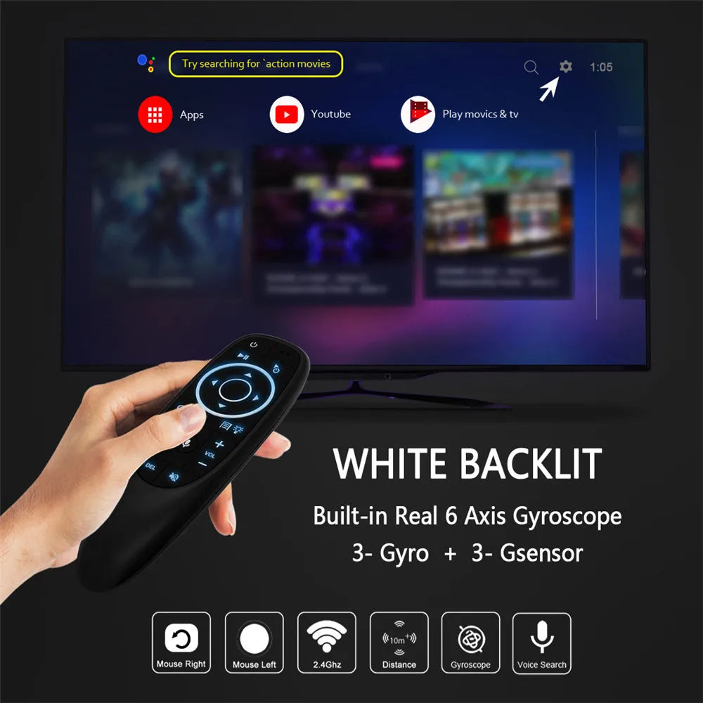 G10S 2.4G Wireless Air Mouse G10S PRO Voice Remote Control Gyroscope IR Learning G10SPRO BT For Android TV Box