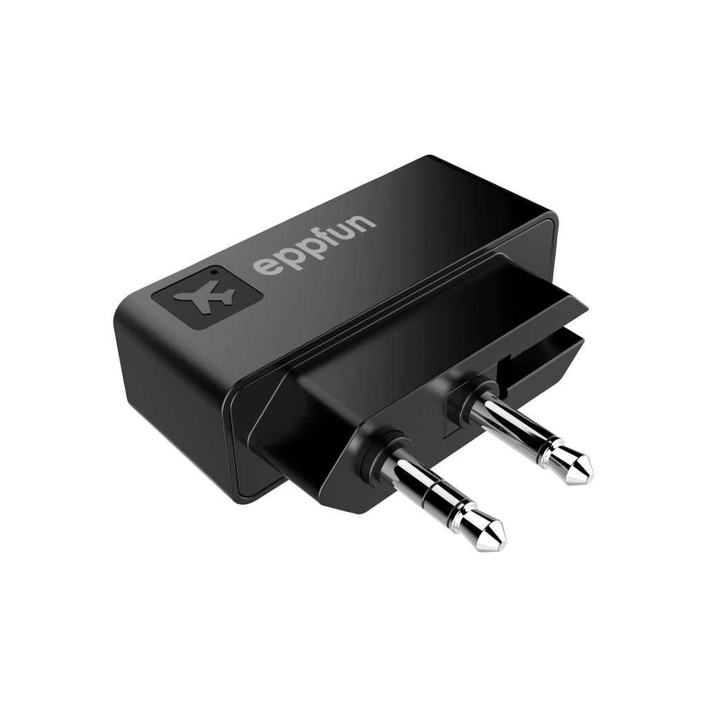 eppfun AK3046E Pro Wireless Bluetooth 5.2 Adapter for Airplane, with Aptx HD/LL/Adaptive Transmitter for Airpods, Headphones